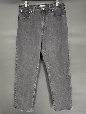 Madewell Womens Curvy 90s Straight Leg Jeans Size 31 Black Wash Capsule Wardrobe